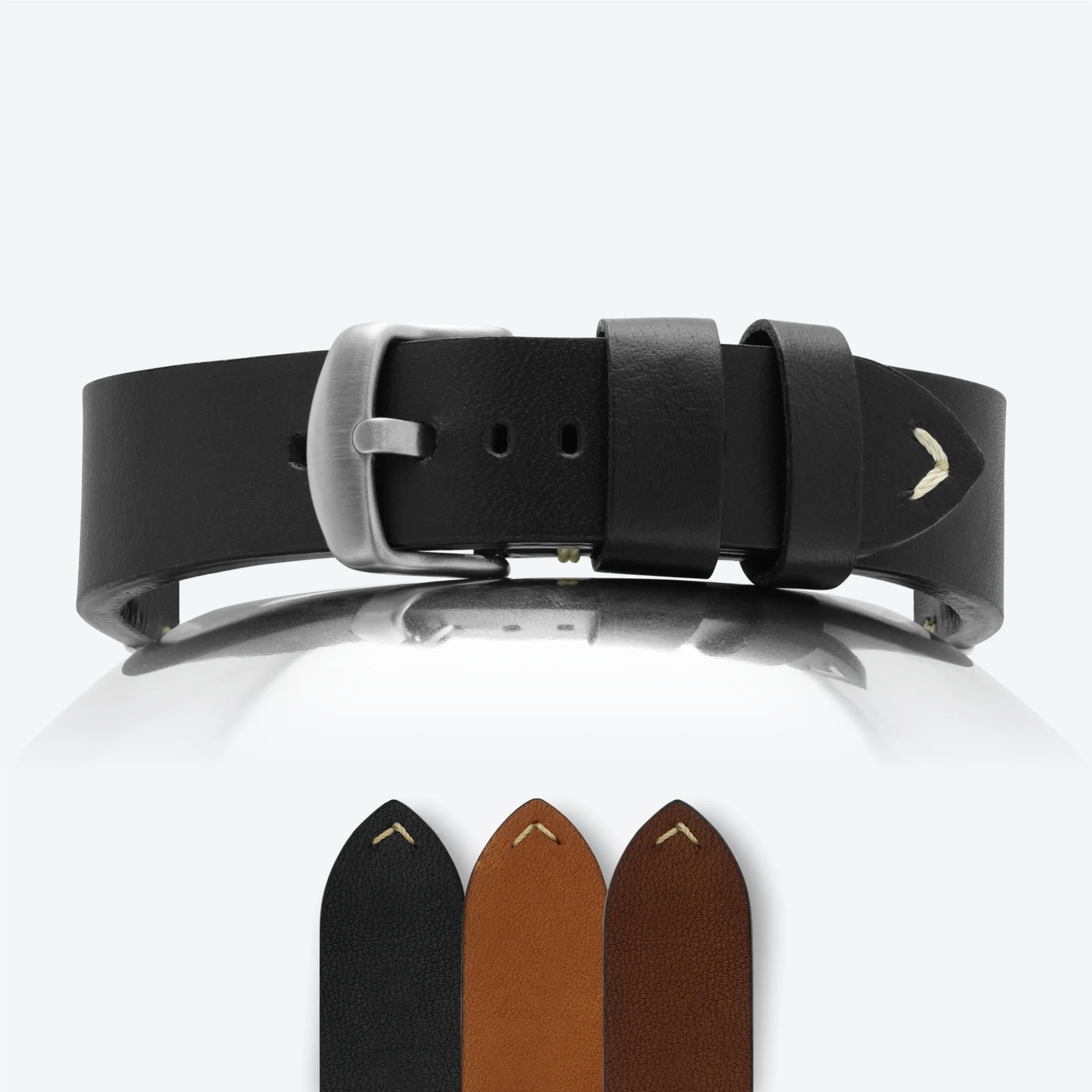 744 HARRISON Матовый винтажный ремешок из натуральной кожи теленка